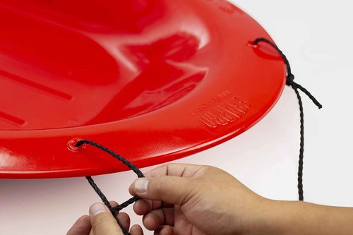 Era 48-inch Manitou X Adventurer Sled — 1 Rider Kids' Plastic Toboggan, Red