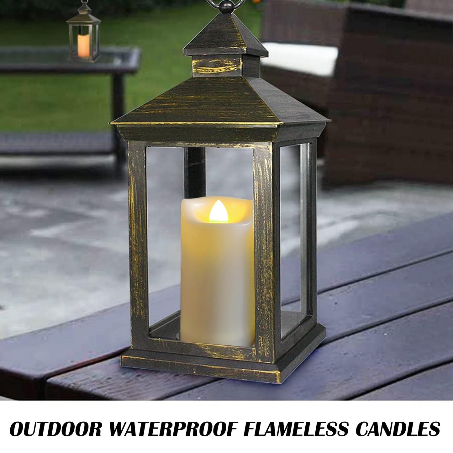 6 Pack Battery Operated Candles 2"x4"/5"/6" Plastic Flickering LED Flameless Candles with Timer Outdoor Waterproof Wedding Party Halloween Christmas Decoration Gifts Realistic Slim Tall Pillar Candles