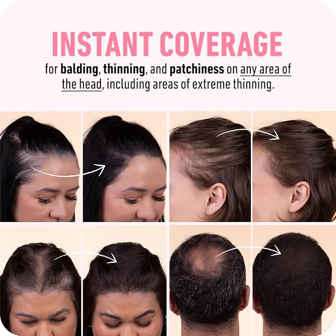 BOLDIFY Hairline Powder - Root Touch Up Hair Color for Gray Coverage - Bald Spot Concealing Hair Powder for Women & Men - 24-Hour Stain-Proof - Ash Brown