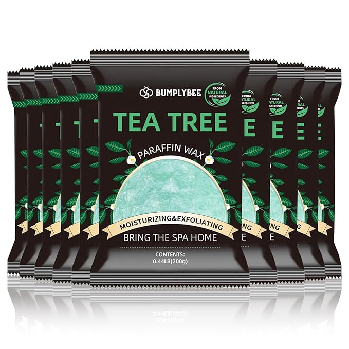 Paraffin Wax for Hand and Feet,10 Pack Tea Tree Paraffin Wax Refills for Hand & Foot Wax Bath, Moisturizing Hands Feet, Deep Hydration