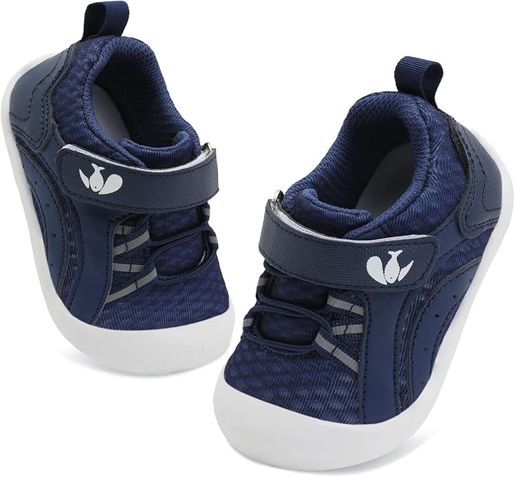 FEETCITY Wide Baby Shoes Boys Girls Baby Barefoot Shoes Breathable Infant Walking Shoe Crib Sock Shoe Toddler Sneakers Fle...