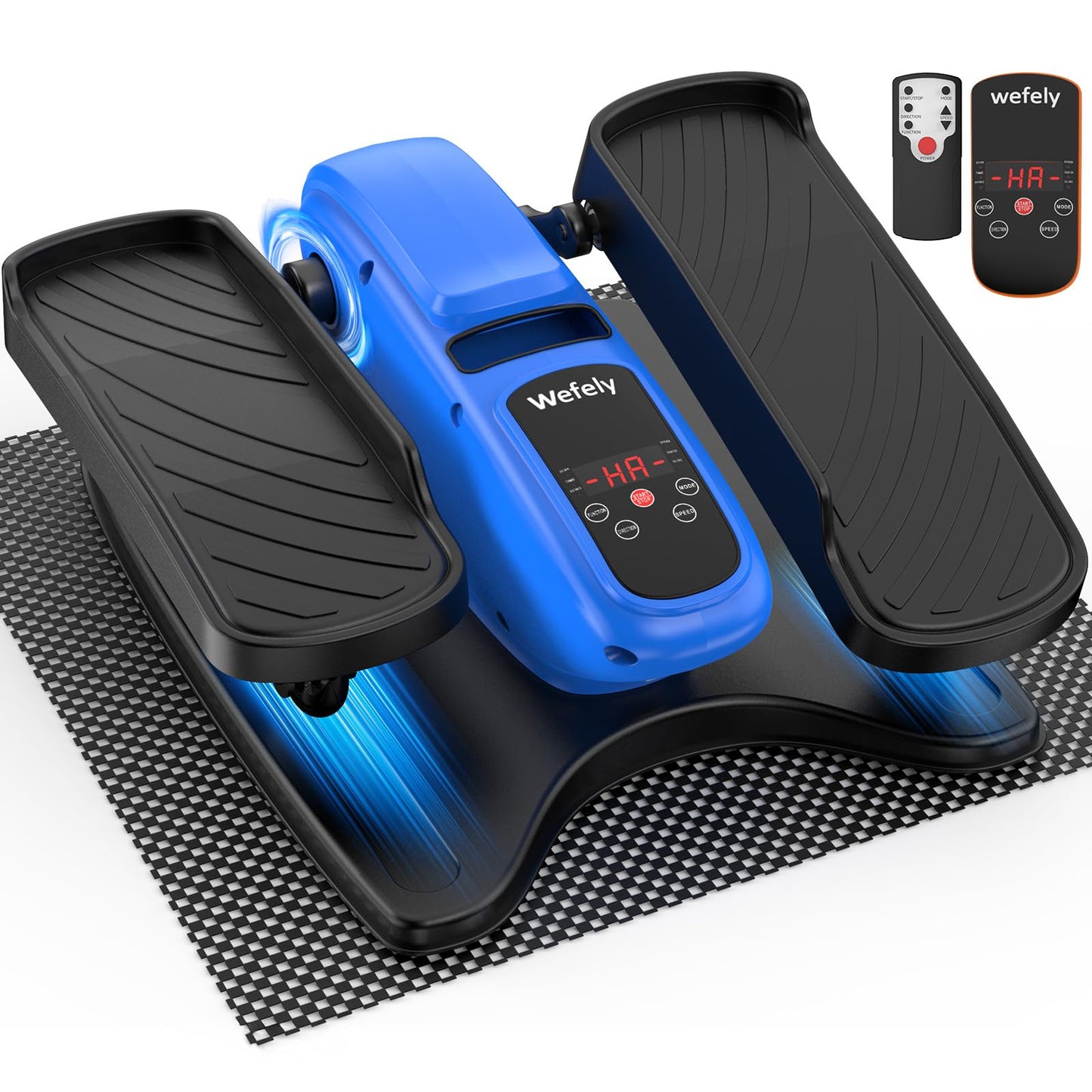 Wefely Under Desk Elliptical Machine,Leg Exerciser While Sitting for Seniors with 12 Adjustable Speed RF Remote Control,Quiet & Portable Mini Seated Pedal Exerciser with Non-Slip Mat for Home Office