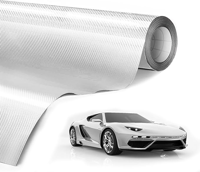 Lypumso 6D Carbon Fiber Vinyl Wrap Roll, Glossy Car Wrap Film Featuring Bubble Free Air Release Technology, Car Moto DIY I...