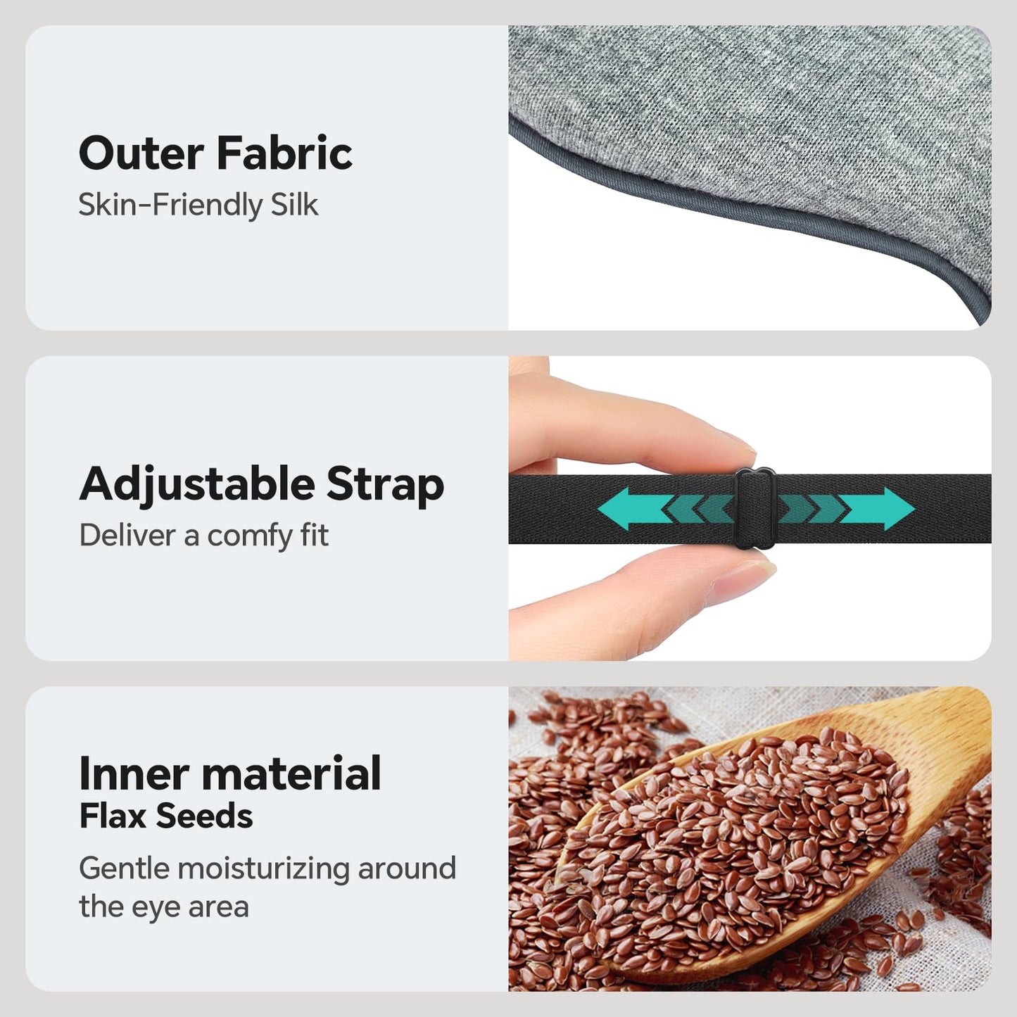 Visader Heated Eye Mask for Dry Eyes, Stye & Migraines Relief - USB Electric Warm Compress with 20 Temp/Time Settings, Washable Flaxseed Cover for MGD, Blepharitis & Eye Strain