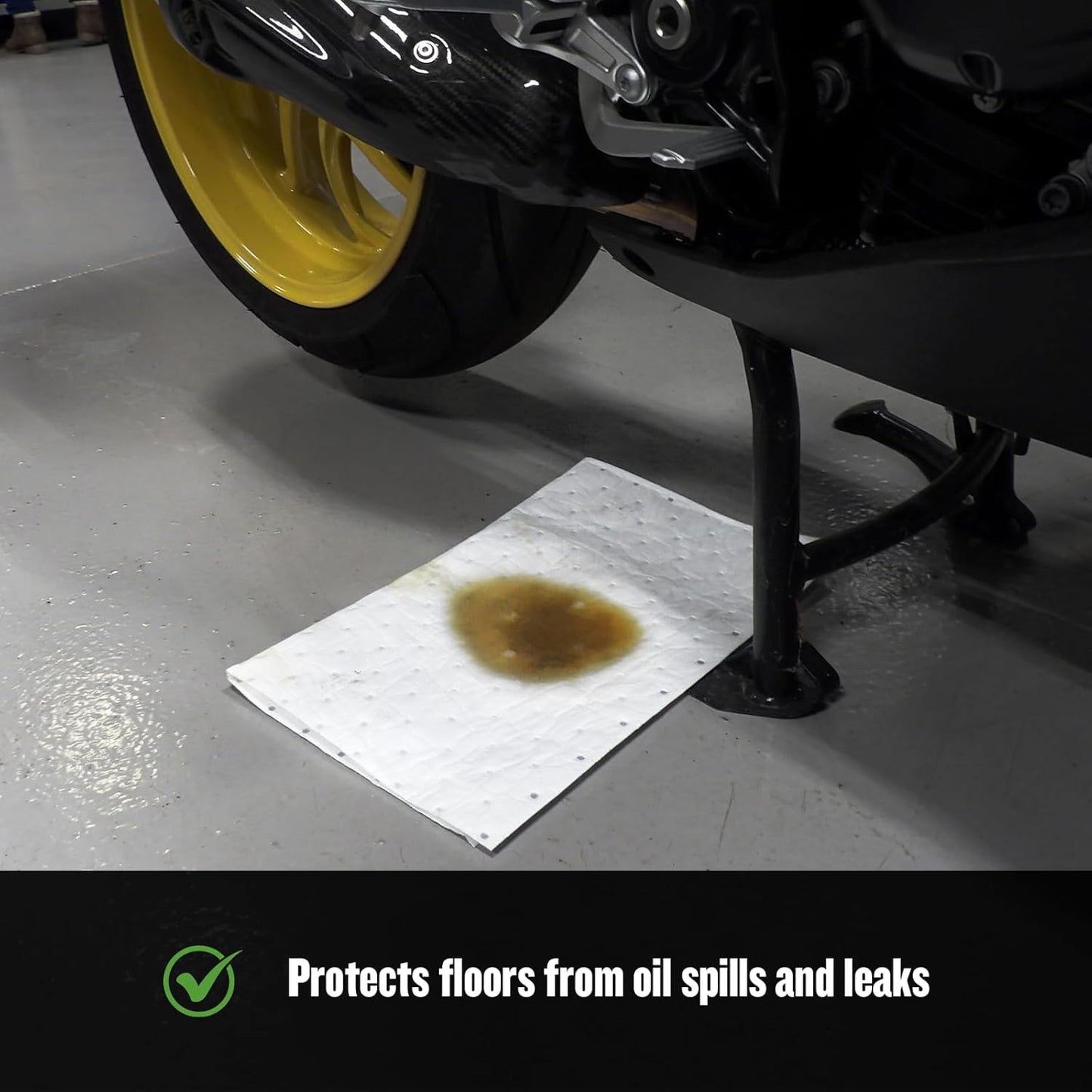 FlashDry Oil Absorbent Roll – High Absorbency of Oil-Based Liquids, Water-Repellent, Tear-Resistant, Premium Mats, Ideal for Garage, Driveway, Automotive, Marine Use, 15” in x 144' ft