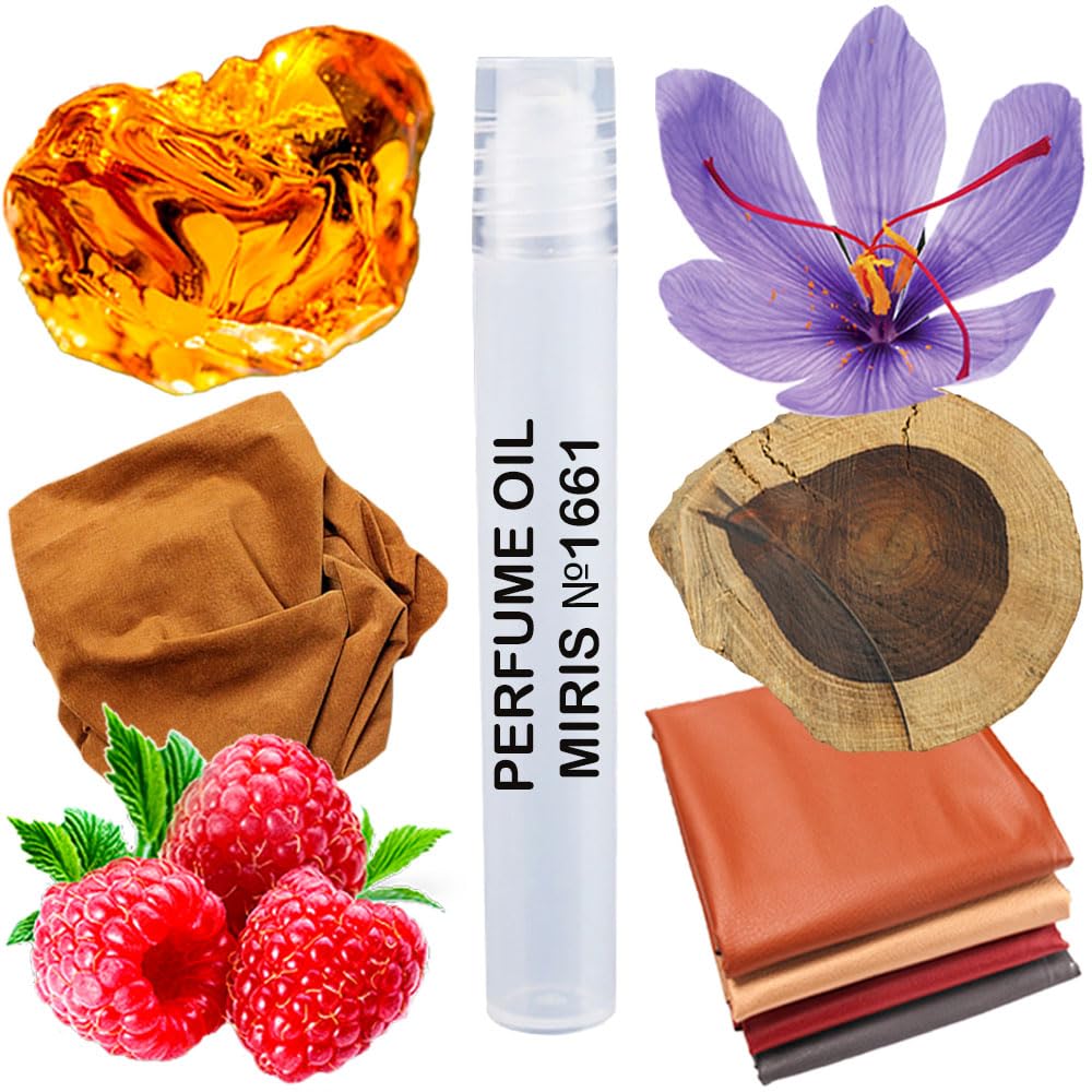 MIRIS No. 1661, Inspired by Tuscan Leather, Long-Lasting Unisex Perfume Oil for Women & Men Roll-On, Rollerball 0.34 Fl Oz / 10 ml