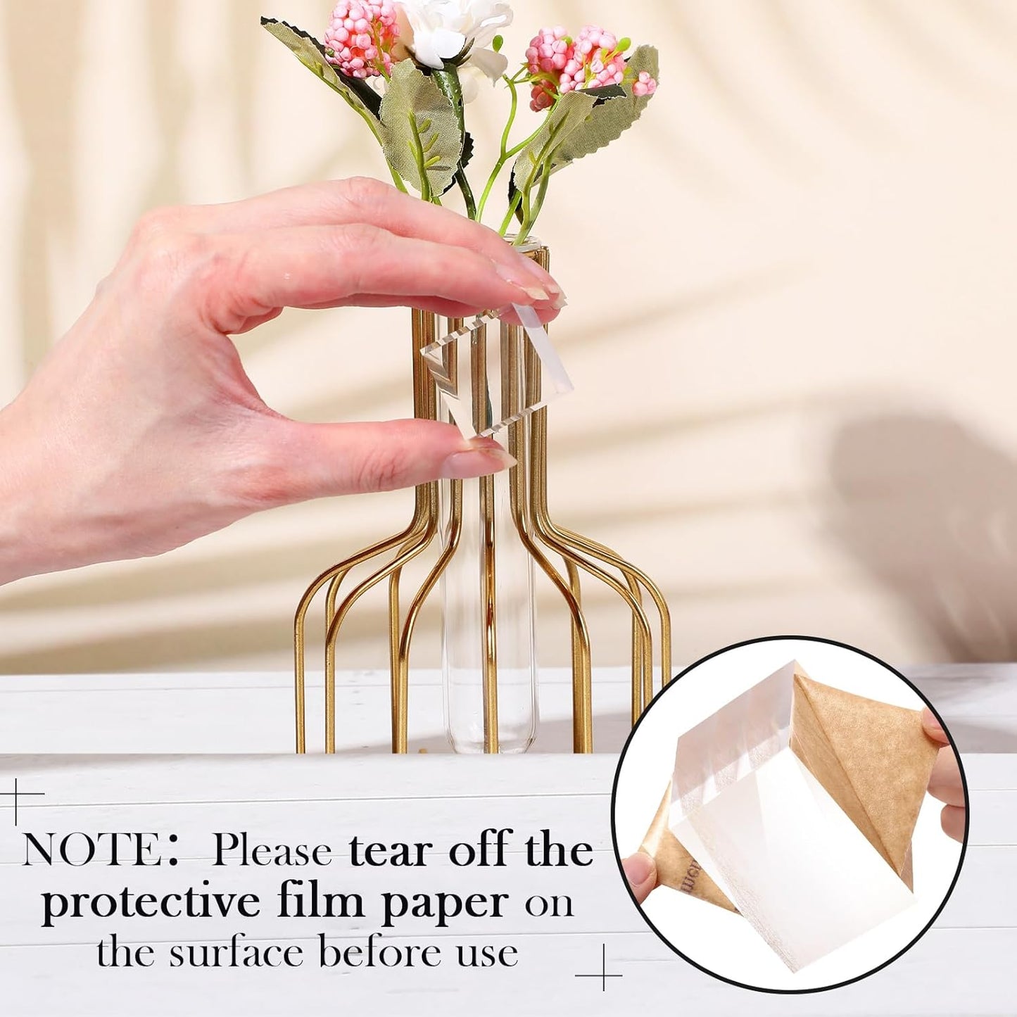 Remerry 8 Pieces Acrylic Display Block 1 x 1 x 1 Inch Clear Polished Acrylic Square Display Cube Block Stand Holder for Rings Jewelry Ornaments