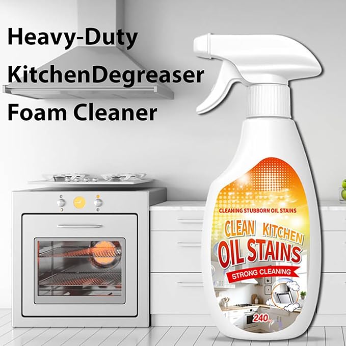 wuliao FIELL Clean Kitchen Oil Stains Spray, Naivetu Heavy-Duty Kitchen Degreaser Foam Cleaner, Multi functiona Foam Cleaner Spray (1)