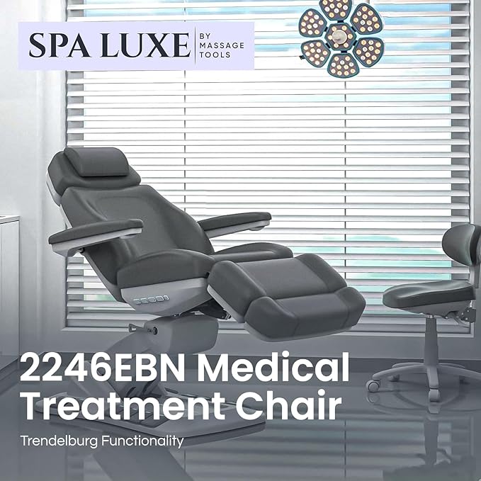 Massage Tools - Professional Spa and Facial Chair with 240° Rotation, LED Lighting, Memory Settings, and Adjustable Headrest - Premium Service Bed and Spa Chair for Salon and Facials - Black
