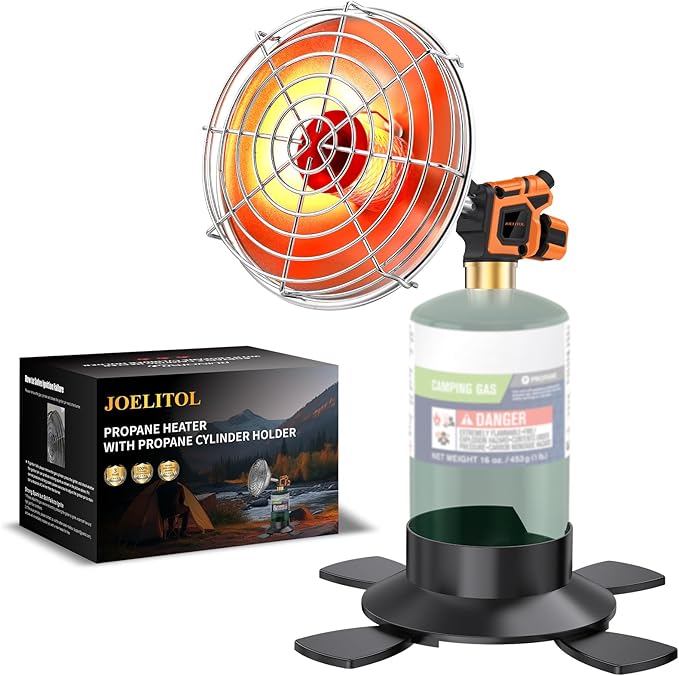 Propane heater, 2000℉ Portable Propane Heater with Foldable Gas Cylinder Stand for Camping, Tent, Hiking, Ice Fishing, and...
