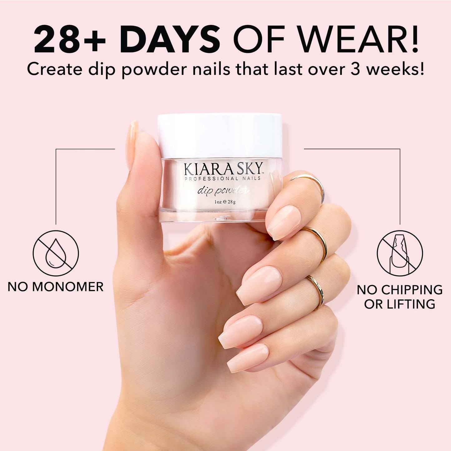 Kiara Sky Dip Powder Pink Tones 1 oz, My fair lady