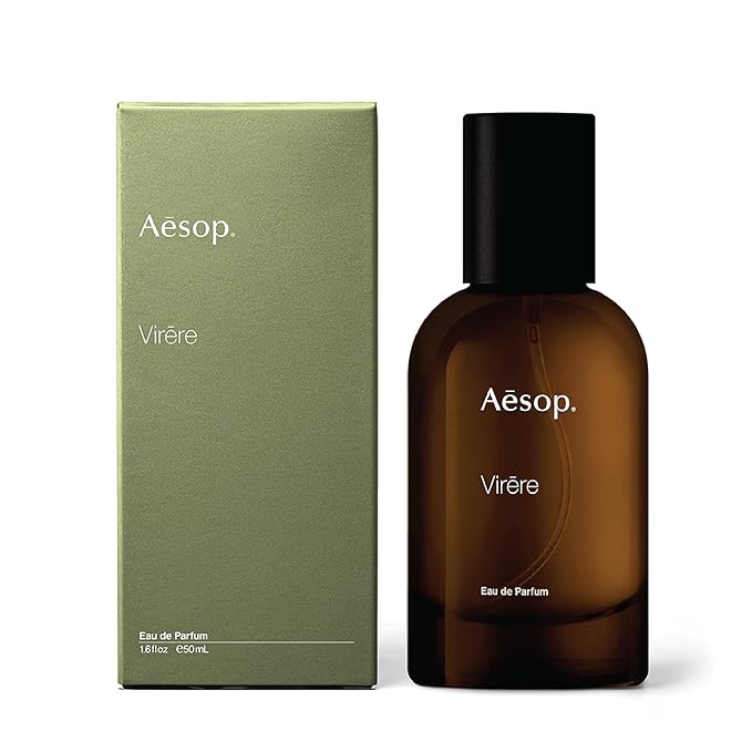 Aesop Virēre Eau de Parfum | Bergamot, Fig, and Green Tea Scent | Fresh Citrus, Green, and Woody Aroma | Unisex | 1.6 fl oz