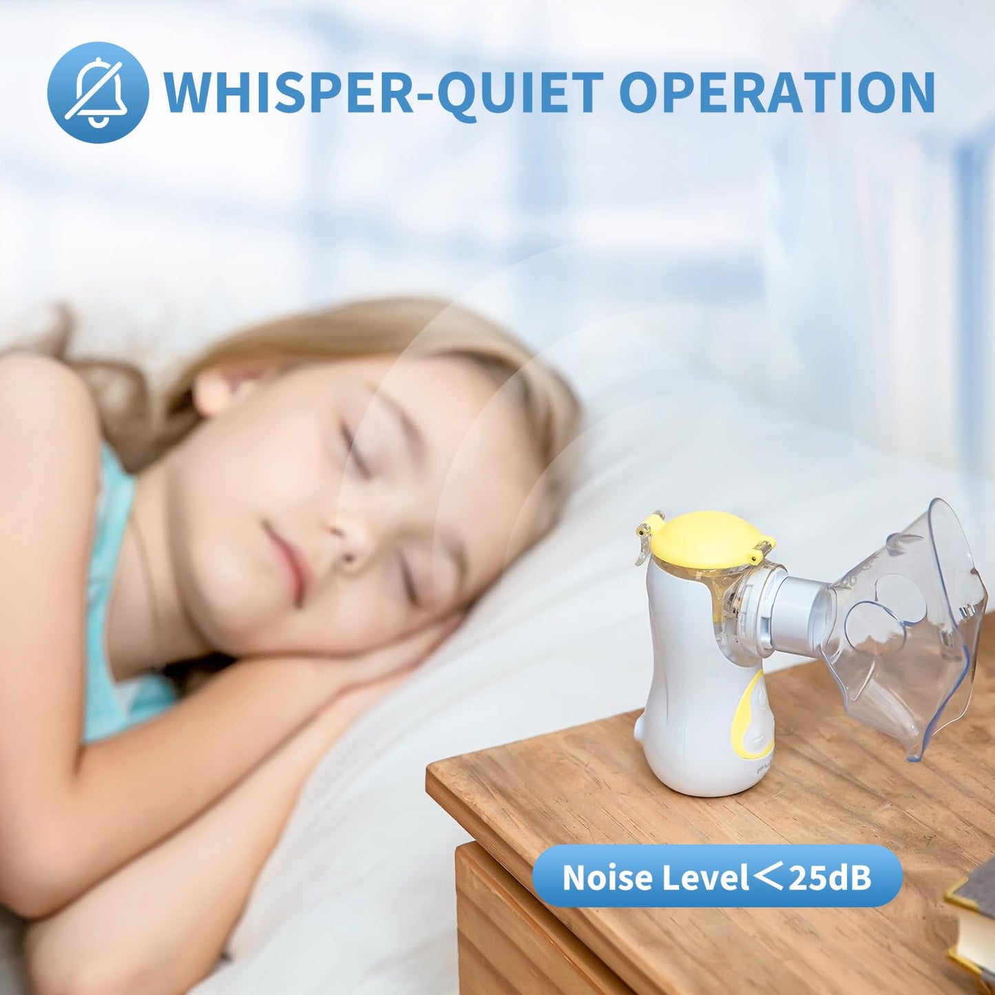 Portable Nebulizer for Adults and Kids - Rechargeable,Quiet Handheld Mesh Nebulizer Machine with Carrying Case for Breathing Treatment at Home, Office, and Travel