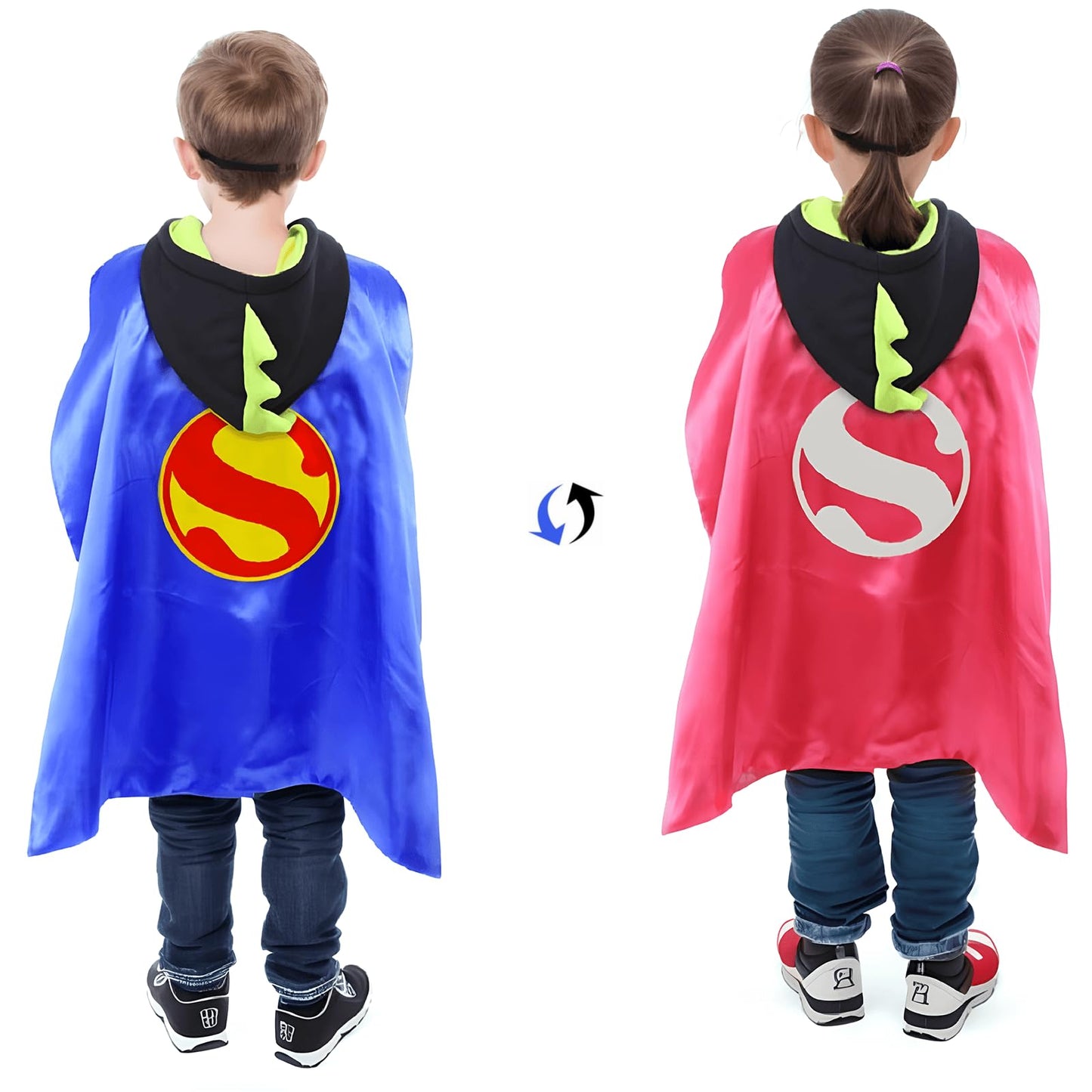 Dress Up Toys - Double Side Superhero Capes and Masks, Costumes Set for Kids - Ideal for Cosplay, Birthday Party, Christmas, Halloween - Fun Gift for 3-10 Year Old Boys and Girls
