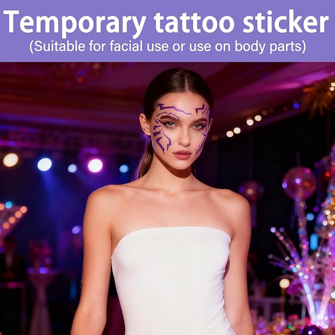 Ombre Temporary Patterns Tattoo – Realistic Body Art for Cosplay, Dance, Music Festivals，Temporary Tattoos Body Art for Cosplay，and Party Makeup (2pcs)