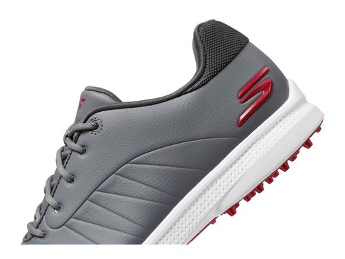 Skechers Tempo Spikeless Waterproof Lightweight Golf Shoe Gray/Red