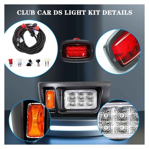Golf Cart Club Car DS LED Light | LED Headlights & LED Tail Lights For Club Car DS Gas & Electric golf carts (1993 & up) 12V