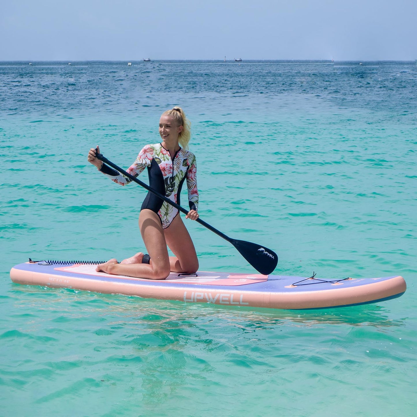 UPWELL Inflatable Stand Up Paddle Board Premium SUP Paddle Boards for Adults, 10’2” Blow up Paddle Boards 6” Thick, Purple