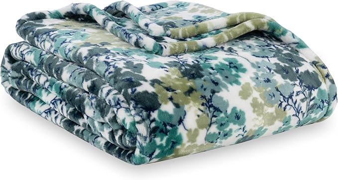 Berkshire Blanket-Classic Heavyweight Soft Printed VelvetLoft® Plush Warm Blanket, Twin Size Soft Fuzzy Blanket for Couch ...