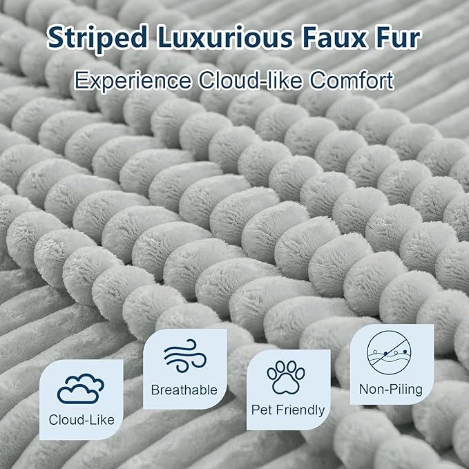 135.4" Cloud Sectional Couch with L-Shape Chaise, Modern Corduroy Boneless Couch for Living Room,Memory Foam Sofa with Deep Seat,No Assembly Required (Grey,Left-Facing Chaise)