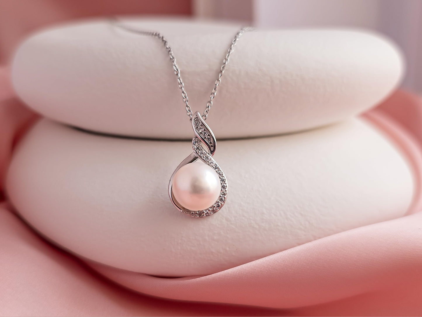Gifts For Wife Wedding Anniversary - mothers day gifts - AAA+ Real Pearl Necklaces For Women (18k Gold Platting 925 Sterling Silver) mother's day gift ideas Birthday Freshwater Pearl Necklace