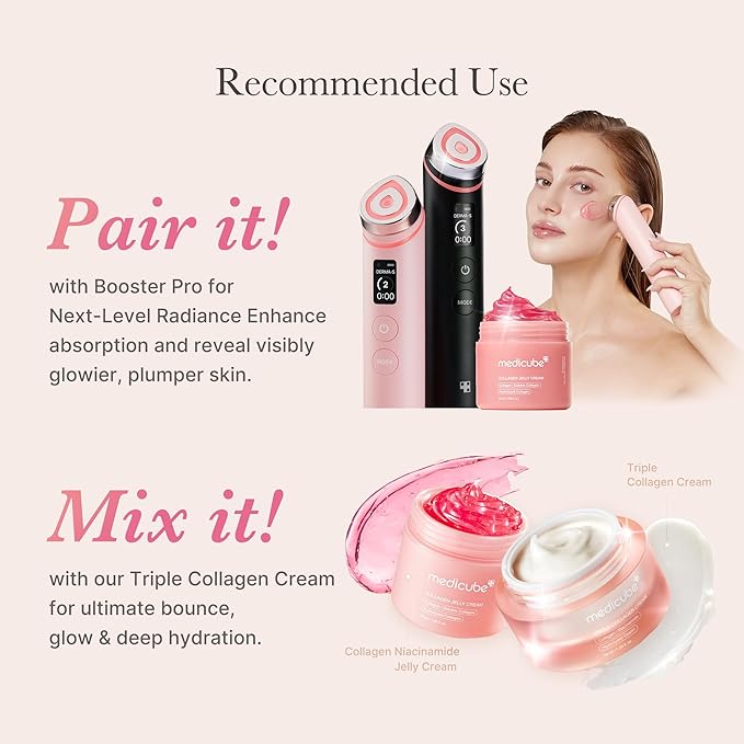 medicube Collagen Jelly Cream- Niacinamide & Freeze-Dried Hydrolyzed Collagen-Boosts skin barrier hydration & gives 24h Glow & Firmer looking skin | Gift for Women & Stocking Stuffers (3.71 fl.oz.)