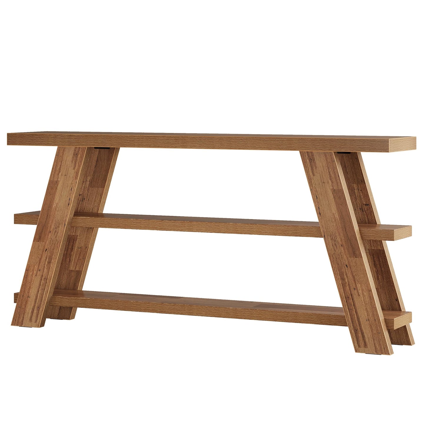 Tribesigns 70.9" Extra Long Console Table with Storage, 3-Tier Narrow Wooden Sofa Table Behind The Couch, Farmhouse Entry Foyer Table for Entryway, Living Room, Hallway, Brown