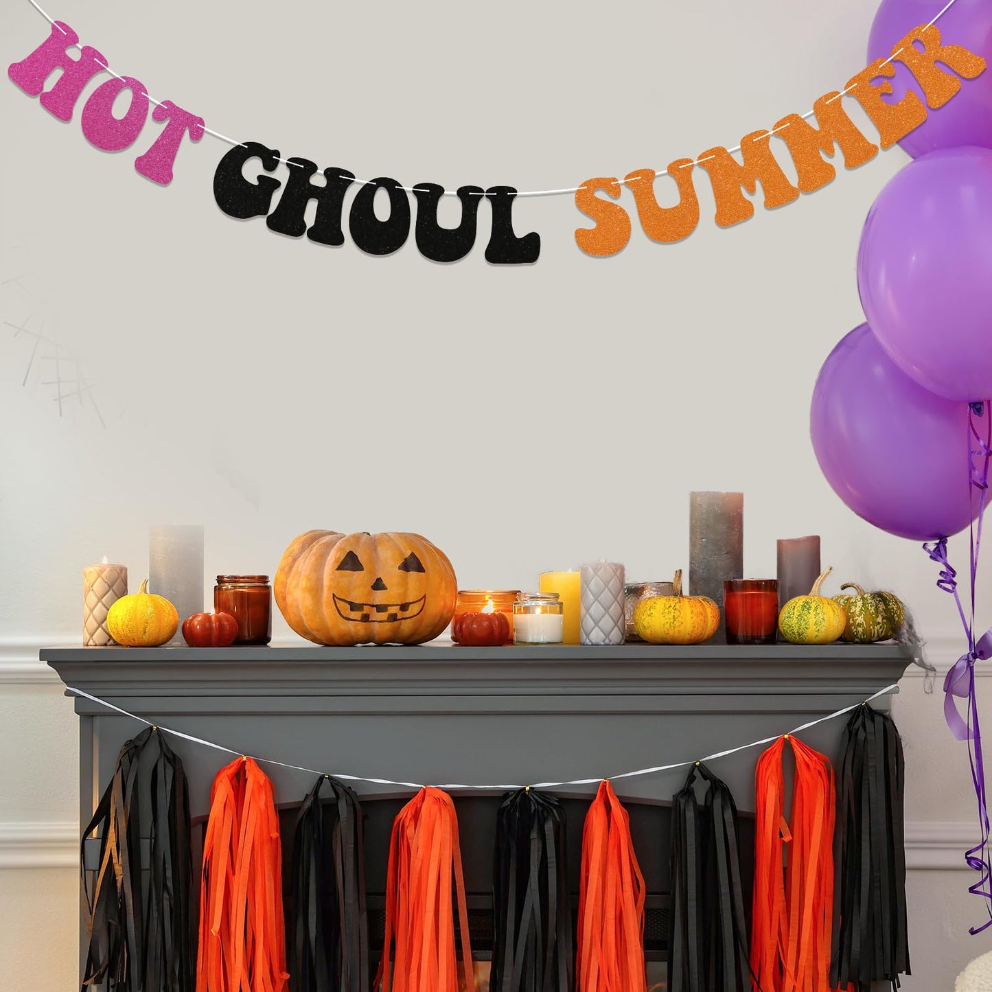 Hot Ghoul Summer Banner Summerween Banner Summer Halloween Party Decorations Spooky Summers Decorations