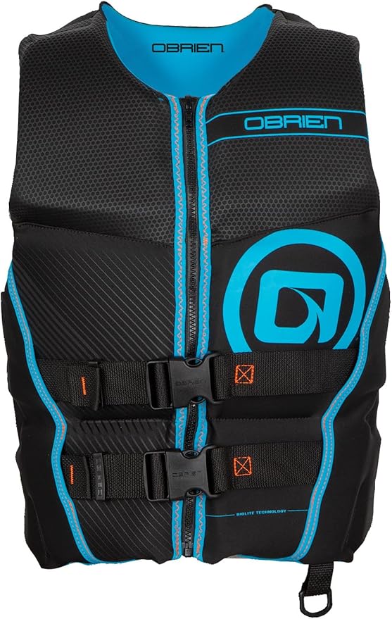 O'Brien Flex V-Back Life Jacket – Coast Guard Approved Adult Life Vest with Flex Fit Design, Lightweight Foam & Front Zip ...