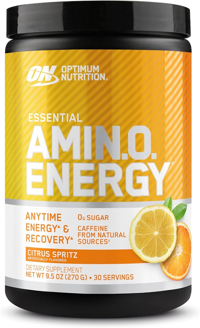 Optimum Nutrition Amino Energy Powder – Energy & Focus Pre Workout with Amino Acids, BCAA, Green Tea Caffeine & Coffee, Mu...