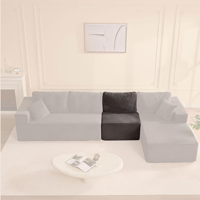 Afuson Cozy Single Seat, Comfortable Seating, No Assembly Required, Grey