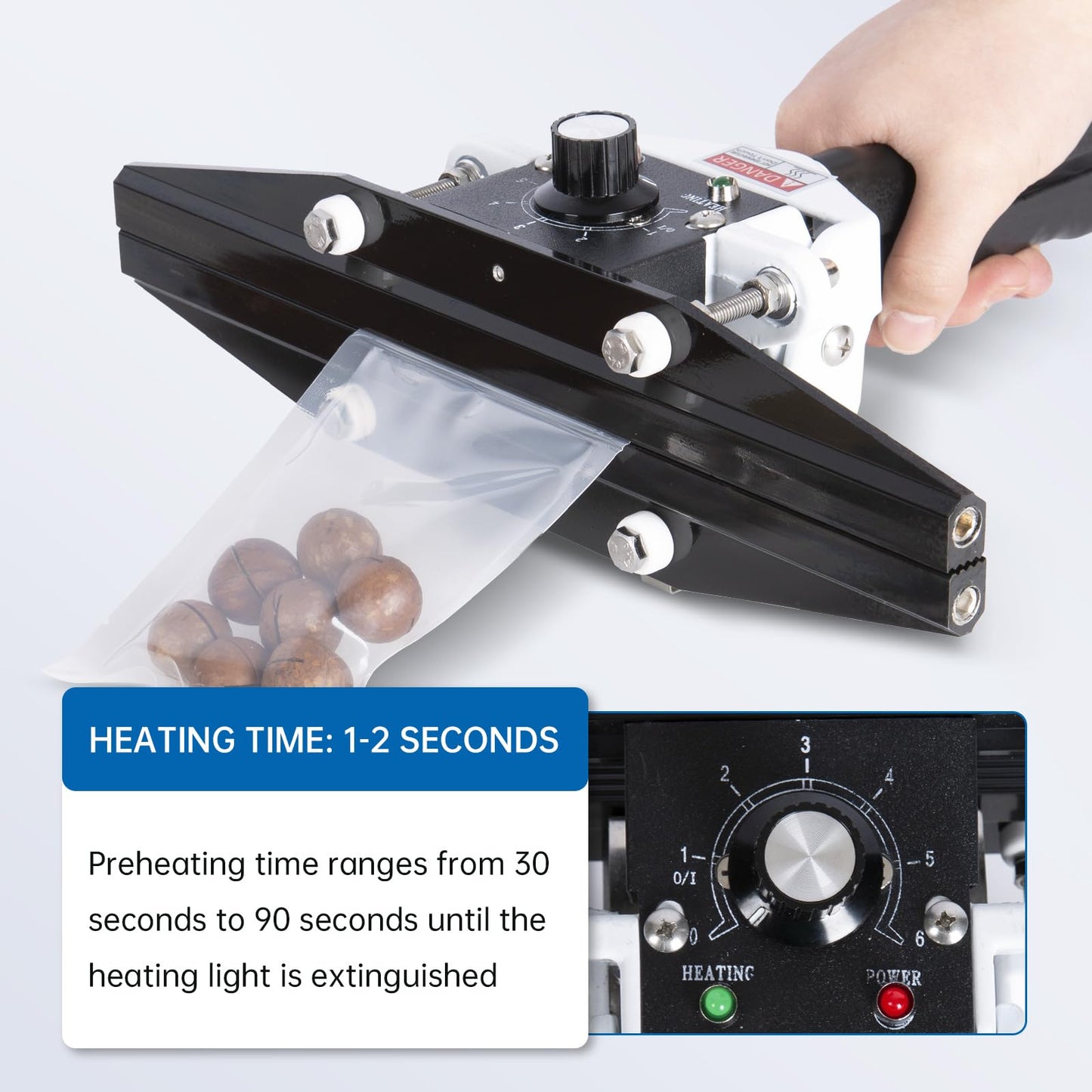 R-PACK Portable Hand Held Heat Sealer Machine-R-PACK FKR-400, 16 Inches, For Foil Bag, Kraft Bag, Mylar