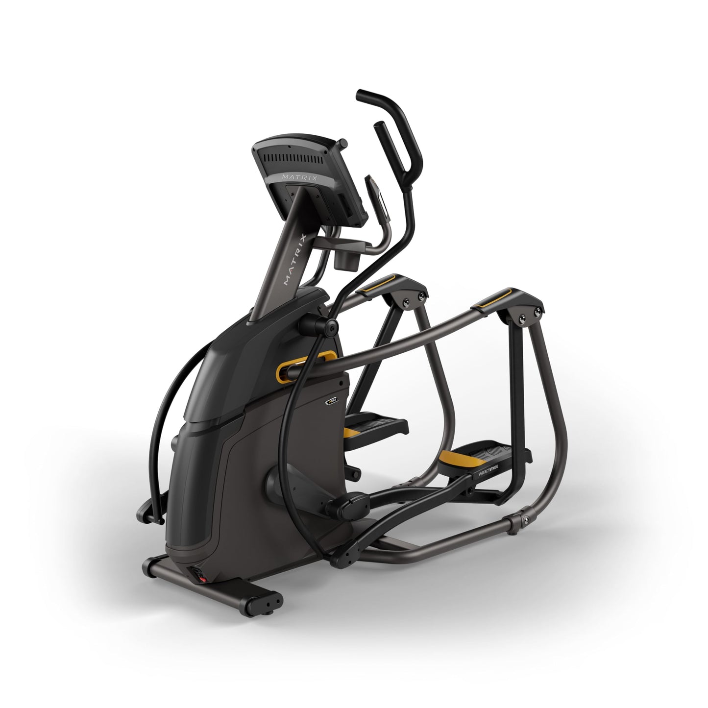 Matrix Fitness A50 Ascent Elliptical with XIR | 16" Touchscreen (WiFi+BT+HDMI) | Low Impact Workouts, Full Body Cardio | Space Saving Compact Design, Suspension Elliptical with Adjustable Incline