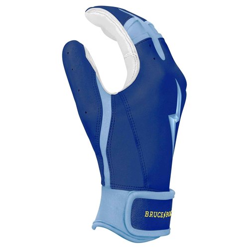 BRUCE BOLT Phillips Series Short Cuff Blue Batting Glove - Blue Youth Large