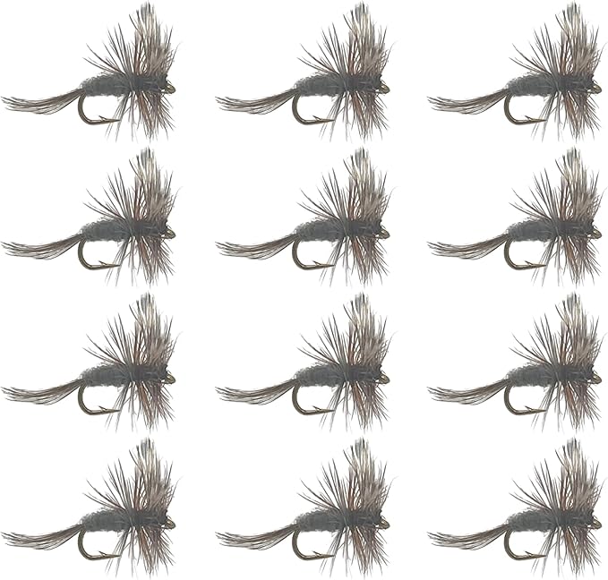 Feeder Creek Fly Fishing Flies - Trout & Bass Assortment - Adams Dry Fly Pattern