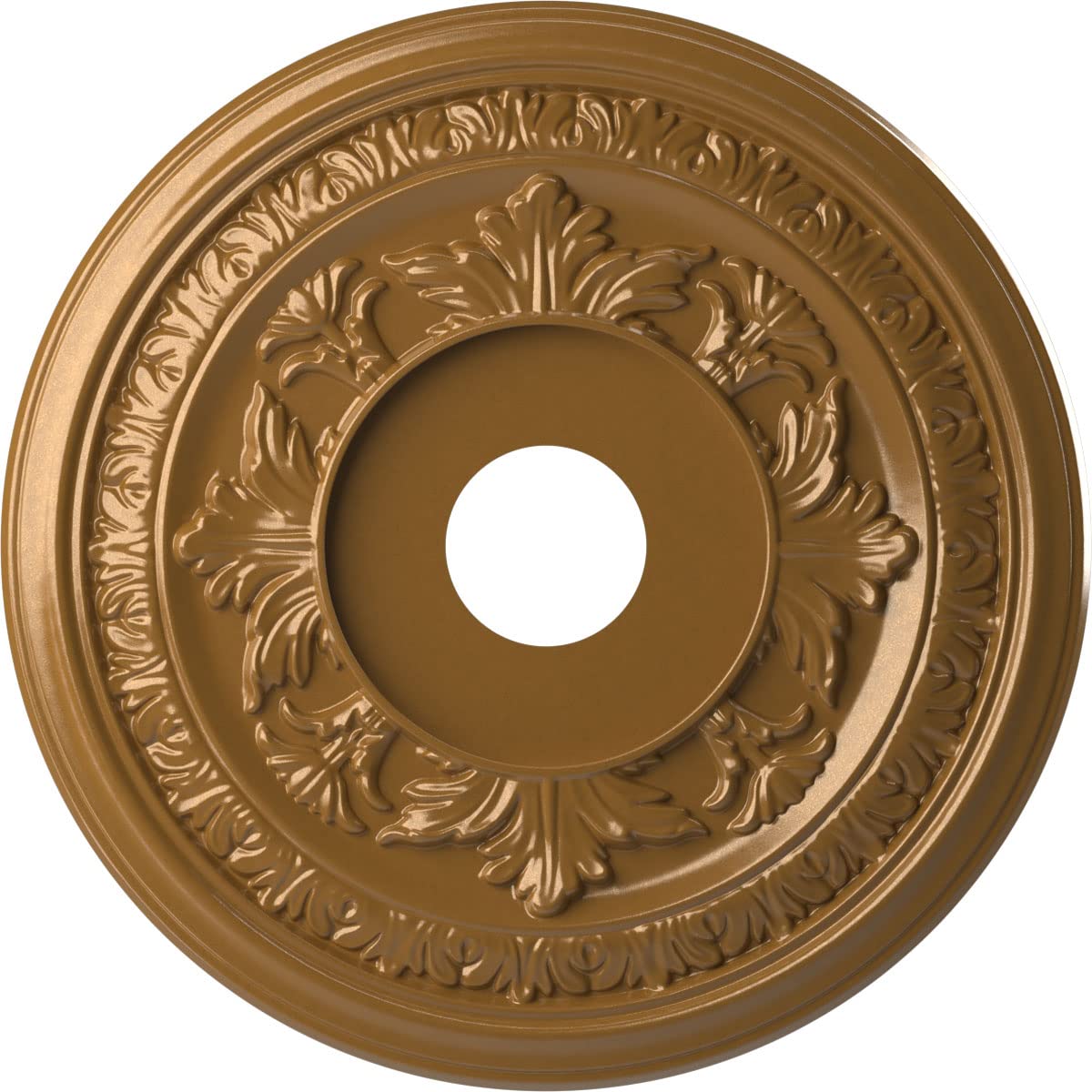 Ekena Millwork Cmp19Badvg Baltimore Thermoformed Pvc Ceiling Medallion (Fits Canopies Up To 7 3/4), 19Od X 3 1/2Id X 1P, Univers