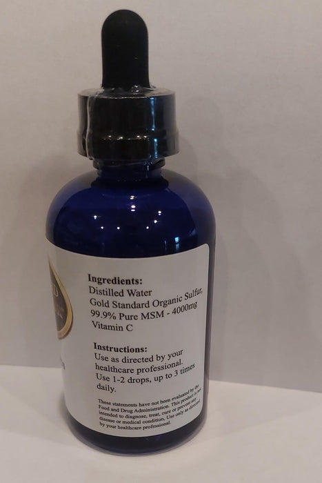 H2O Air Water Americas Liquid MSM Drops with Vitamin C - 8 Ounces