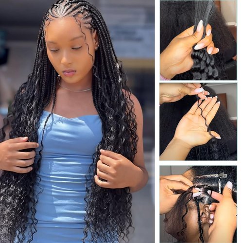 GoGobraids Human Braiding Hair Boho Braids Human Hair Water Wave Bulk Human Hair for Braiding No Weft Bundle Brazilian Virgin Curly Hair Extensions Natural Color 20 Inch 1pack/100g