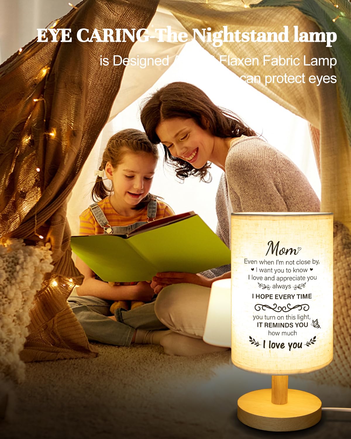 SOUHONEY Mom Birthday Gifts from Daughter Son, Christmas Mom Gifts from Daughter Son, Unique Mothers Day Valentine Gifts for Mother, Beautiful Mother Lamp Gifts for Home Decoration