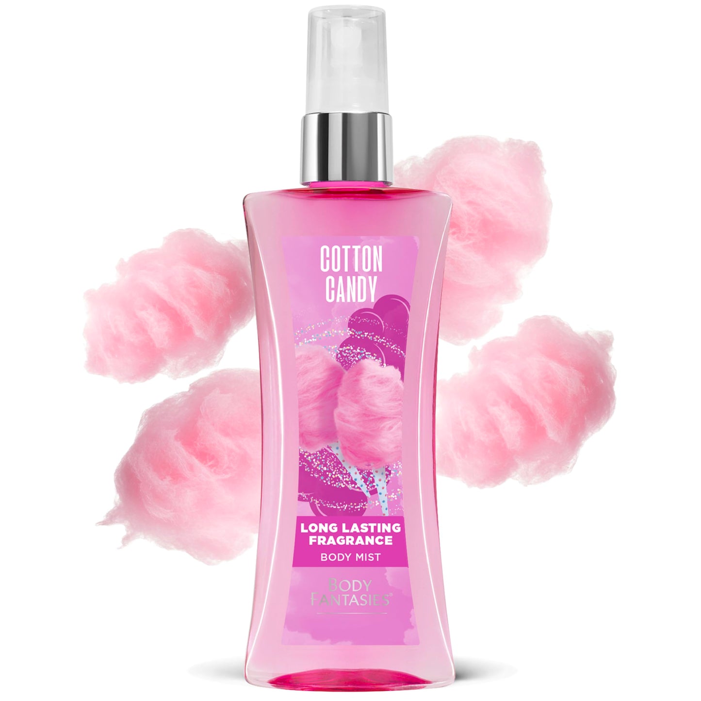 Body Fantasies Signature Fragrance Body Spray, Cotton Candy, 8 fl oz (Pack of 2)