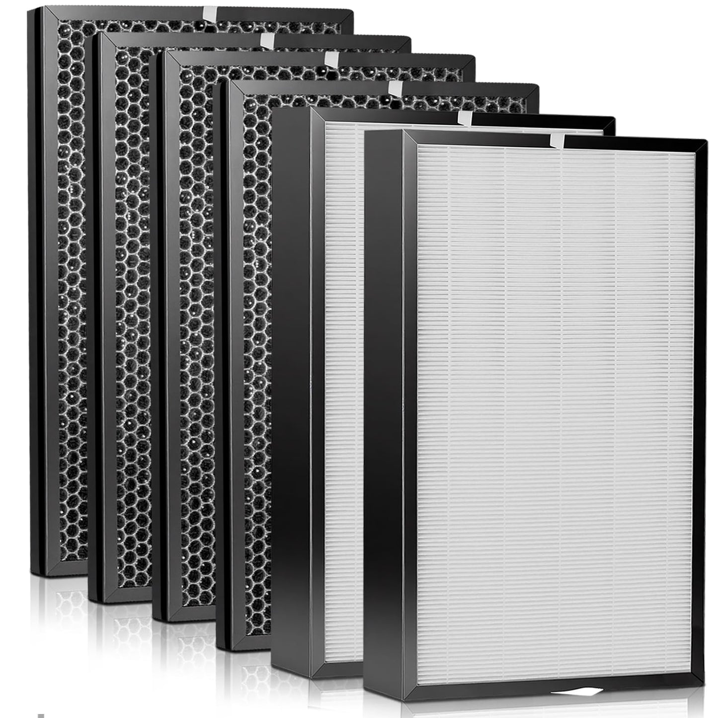 5000 Filter Replacement Set Compatible with AD5500 Air Purifier (2 Efficiency Filters + 4 Carbon Filters) 6-Pack AD5000 Replacement Filters