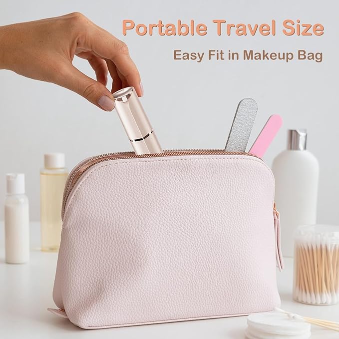 Facial Hair Removal for Women - Electric Face Hair Remover for Peach Fuzz - Rechargeable Lady Shaver Removal Device for Lips Chins Armpits Neck Painless Face Razor with LED Light for Travel
