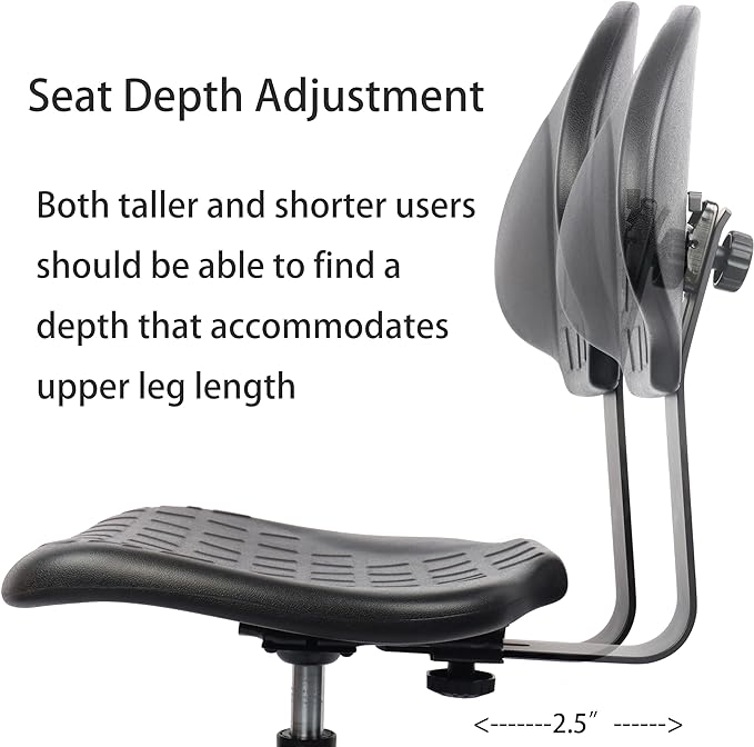 TAKE UR SEAT® Polyurethane Drafting Lab Stool Chair, 18" Adjustable Footring, 8" Adjustable Height, 450 lbs seat Capacity, Heavy Duty, Shipped Within 24 Hours Med. Bench Height(Standard Caster)