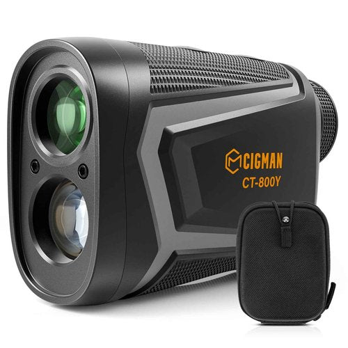 CIGMAN Golf Rangefinder with Slope, 850 Yards Laser Golf & Hunting Rangefinder, Flag Pole Locking Vibration, USB Rechargeable Range Finder with 6X Magnification, Lightweight