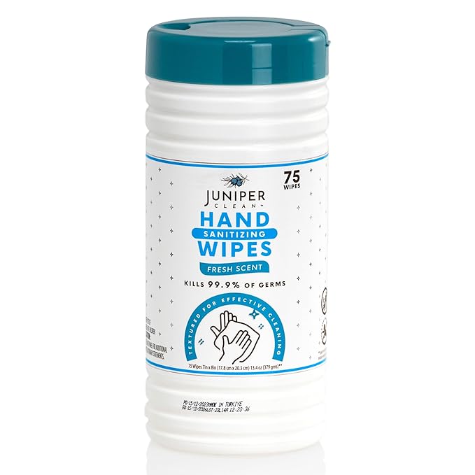6 Pack Canister Hand Sanitizing Wipes, 450 Count Canister Disposable Hand Sanitizer Wipes, Fresh Scent, Lint Free & Durable