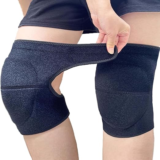 Work Knee Pads for Men Women, Soft Gardening Kneeling Pad with Thick Foam for Cleaning Weeding, Safety Knee Protector for Tactical Mechanic Yard Concrete Floor, Waterproof Knee Cushion, Black M (1 Pair)