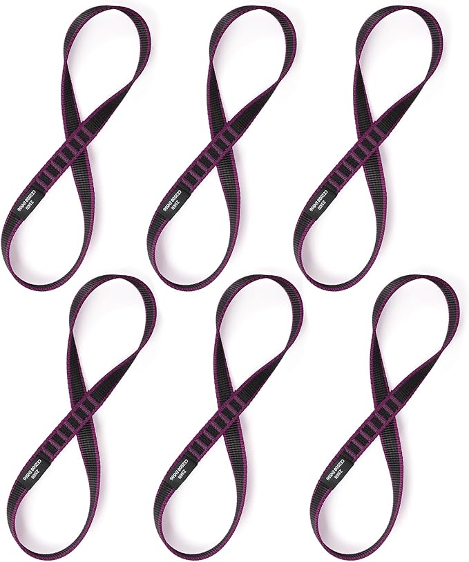 KLYTORX 18mm Nylon Climbing Sling Runner 23KN CE2008/EN566 Certified - Webbing Straps for Outdoor Rock Climbing, Rappellin...