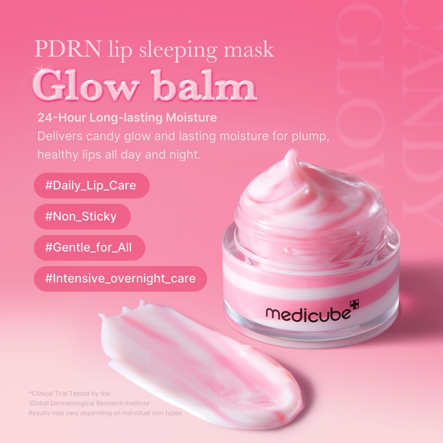 medicube PDRN lip sleeping mask glow balm | Salmon PDRN, Collagen, Shea Butter for Softer Lips, Long-lasting Moisture, Overnight