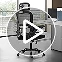 TRALT Ergonomic Office Chair - Desk Chair with Adjustable Headrest Lumbar Support Computer Chair - Mesh Comfy Chair with F...