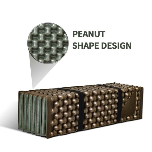 Foam Camping Pads for Hiking, Ultralight Closed Cell Mattress, Waterproof Soft Mat for Adults, Wide Picnic Yoga Mats, Folding Sleeping Pad for Outdoor Backpacking (Army Green-2Pack)
